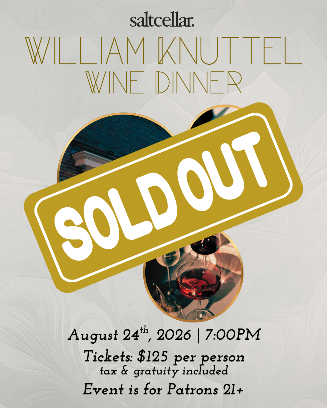 William Knuttel Wine Dinner - August 24th